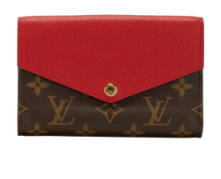 Louis Vuitton Pallas Compact Wallet, Canvas, Mono/Red, DB/B, 3*